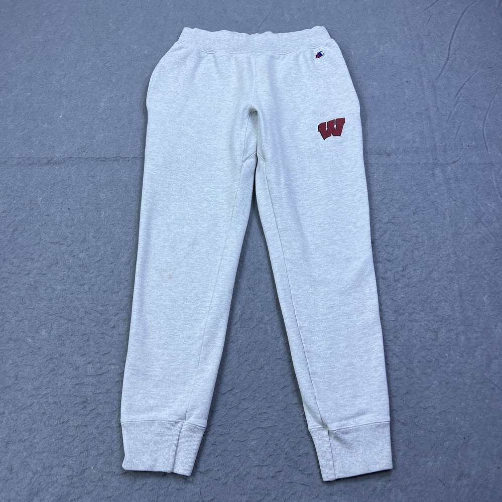 Champion Reverse Weave Sweatpants Medium Gray Wisconsin Badgers‎ NCAA Pants